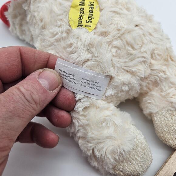 Lamb Chop Plush Dog Toy Squeaker 13" Classic Puppet Lambchop Red Mittens 2024 - Picture 8 of 9